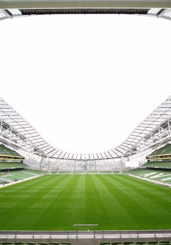 Empty stadium Aviva June 10, 2010 in Dublin. Stadium Aviva after repair